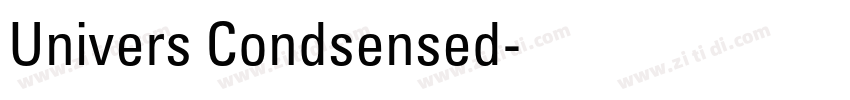 Univers Condsensed字体转换